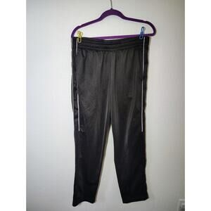 Tek Gear Sz L Black Joggers Mens Draw String White stripe